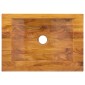 vidaXL Νιπτήρας 50 x 35 x 10 εκ. από Μασίφ Ξύλο Teak