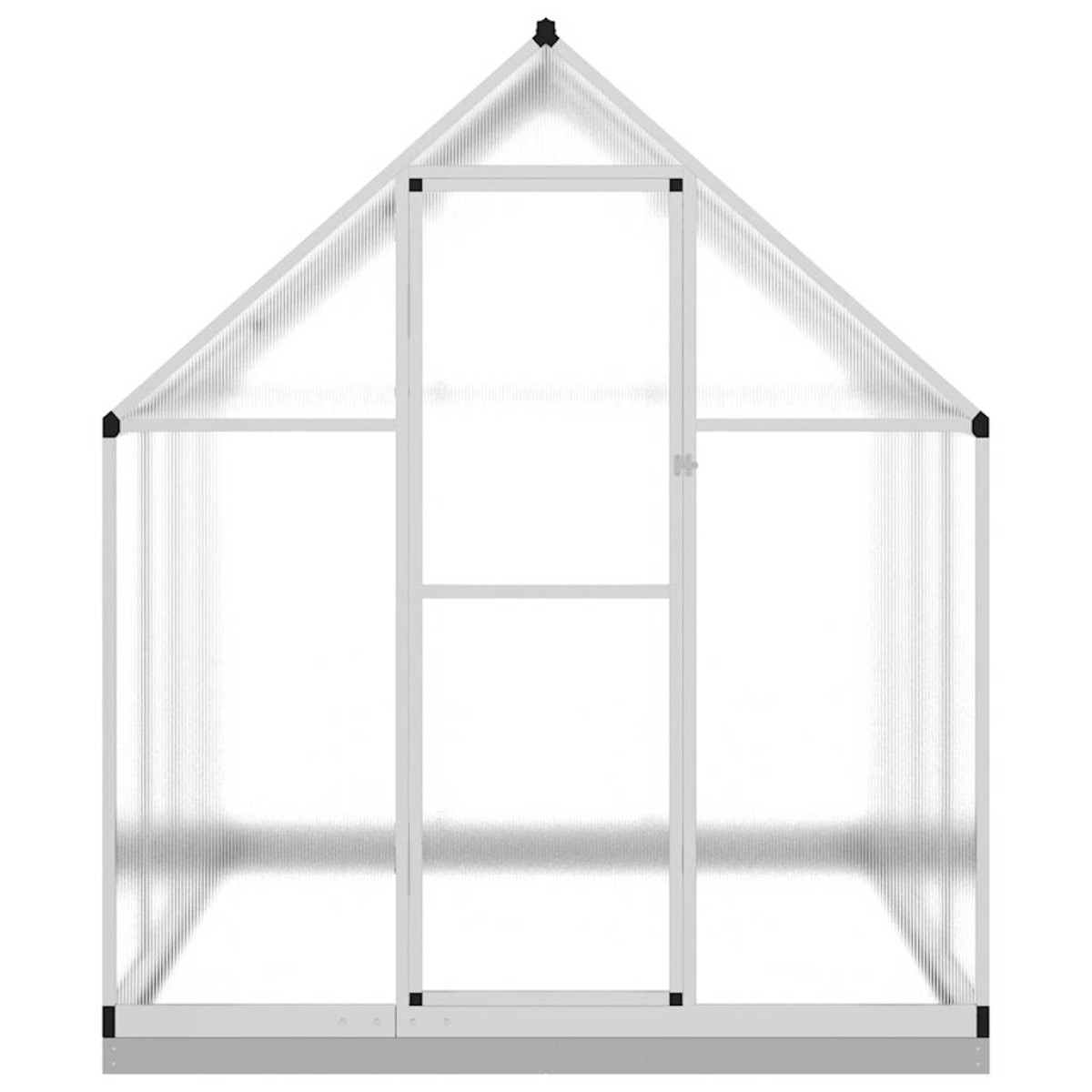 vidaXL Θερμοκήπιο με Πλαίσιο Βάσης Ασημί 224x169x202 εκ. Αλουμινίου