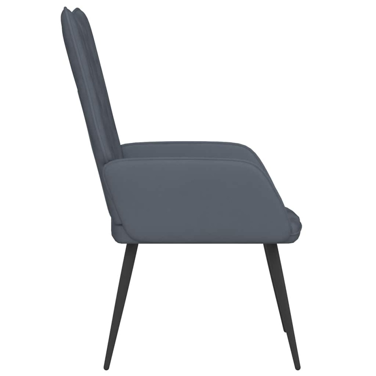 vidaXL Πολυθρόνα Relax Σκούρο Γκρι Βελούδινη