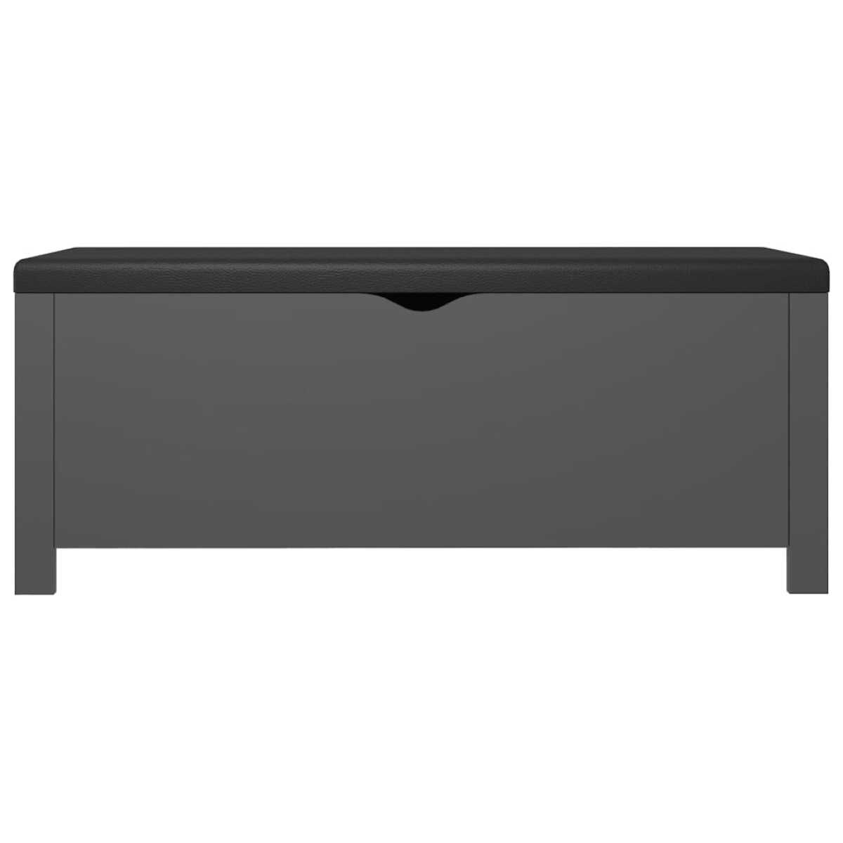 vidaXL Κουτί Αποθήκευσης με Μαξιλάρι Γκρι 105x40x45 εκ.