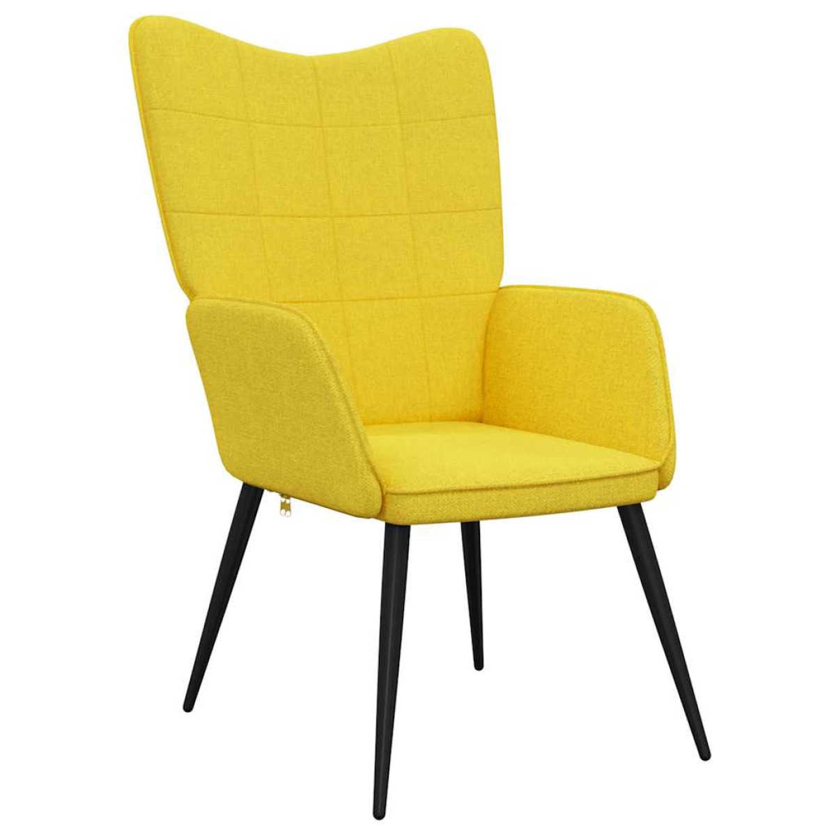 vidaXL Πολυθρόνα Relax Κίτρινη Μουσταρδί Υφασμάτινη με Σκαμπό