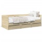 vidaXL Καναπές-Κρεβάτι με Συρτάρια Sonoma Δρυς 90x190 εκ. Επεξ. Ξύλο