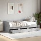 vidaXL Καναπές-Κρεβάτι με Συρτάρια Γκρι Σκυρ. 75x190 εκ. Επεξ. Ξύλο