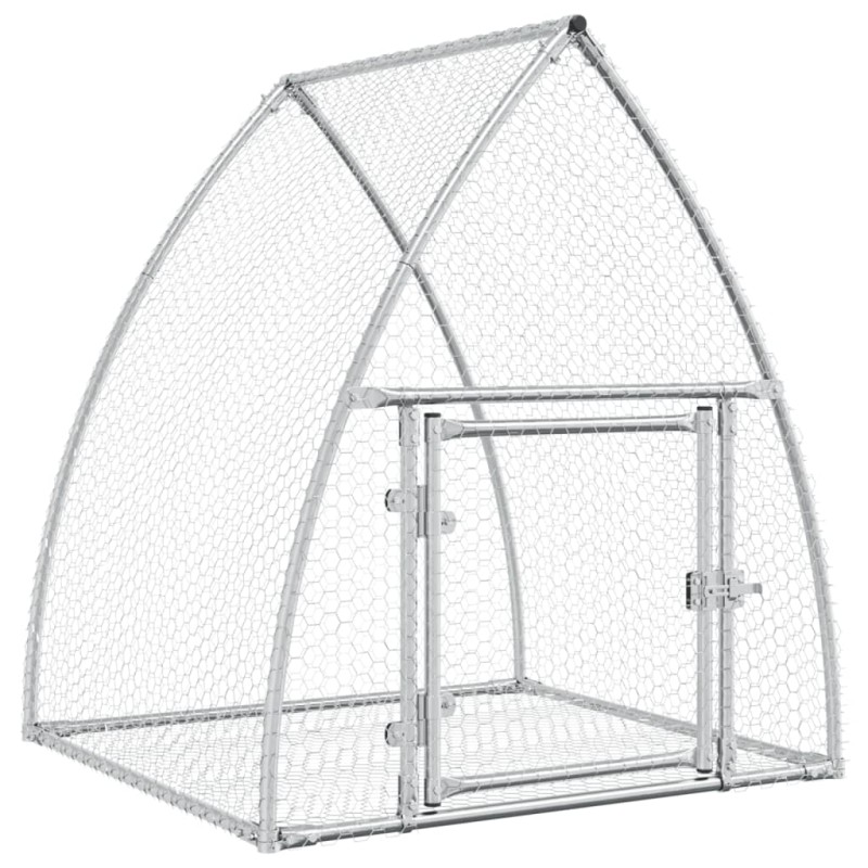 vidaXL Κλουβί Κουνελιών Ασημί 105x100x120 εκ. από Γαλβανισμένο Χάλυβα