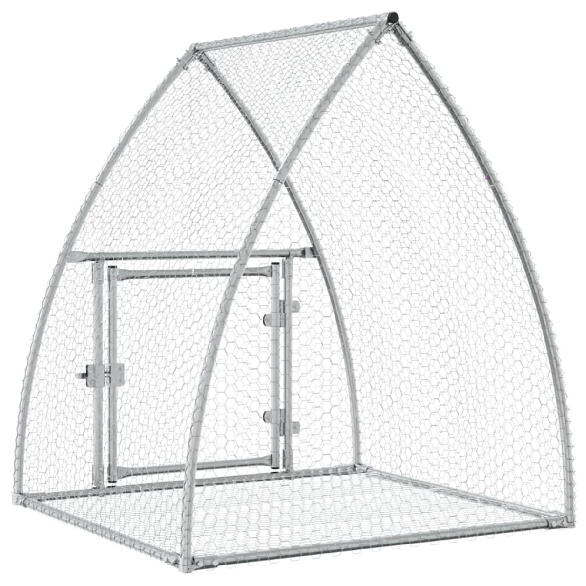 vidaXL Κλουβί Κουνελιών Ασημί 105x100x120 εκ. από Γαλβανισμένο Χάλυβα