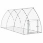 vidaXL Κλουβί Κουνελιών Ασημί 105x300x120 εκ. από Γαλβανισμένο Χάλυβα