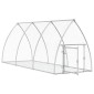 vidaXL Κλουβί Κουνελιών Ασημί 105x300x120 εκ. από Γαλβανισμένο Χάλυβα