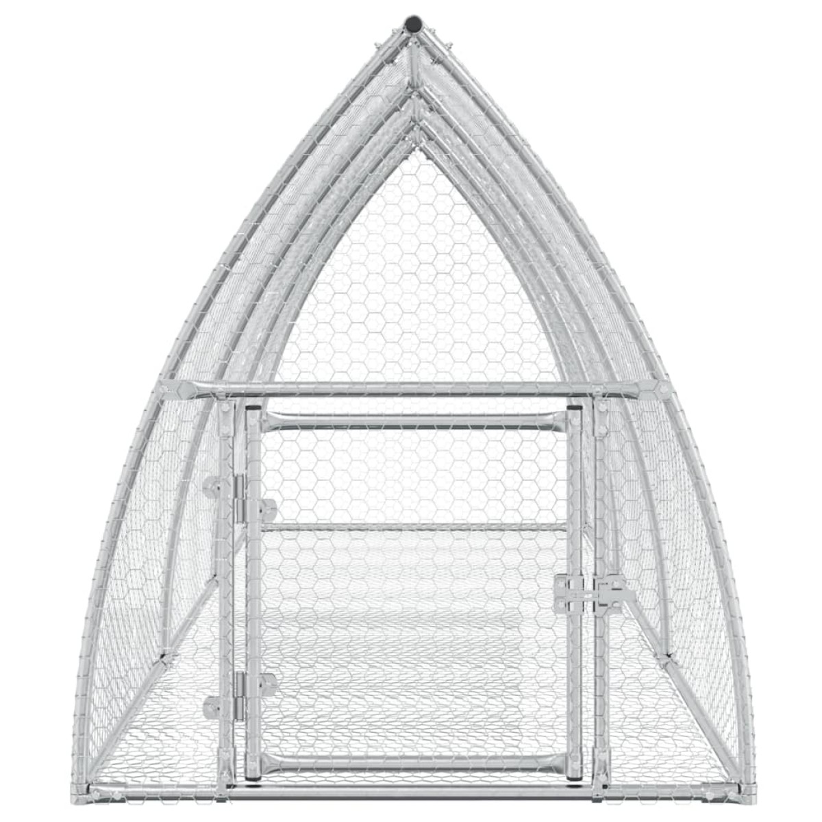 vidaXL Κλουβί Κουνελιών Ασημί 105x300x120 εκ. από Γαλβανισμένο Χάλυβα