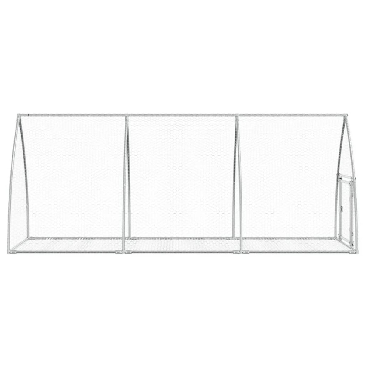 vidaXL Κλουβί Κουνελιών Ασημί 105x300x120 εκ. από Γαλβανισμένο Χάλυβα
