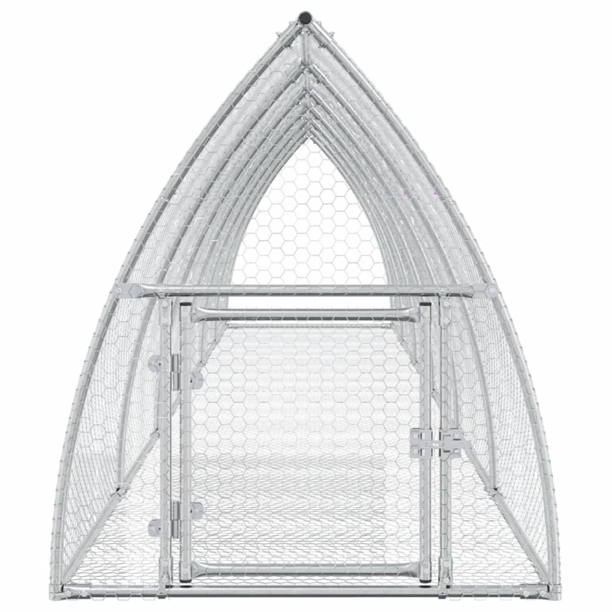 vidaXL Κλουβί Κουνελιών Ασημί 105x600x120 εκ. από Γαλβανισμένο Χάλυβα