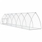 vidaXL Κλουβί Κουνελιών Ασημί 105x600x120 εκ. από Γαλβανισμένο Χάλυβα