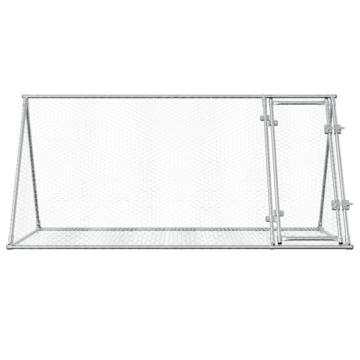 vidaXL Κλουβί Κουνελιών Ασημί 200x105x91 εκ. από Γαλβανισμένο Χάλυβα