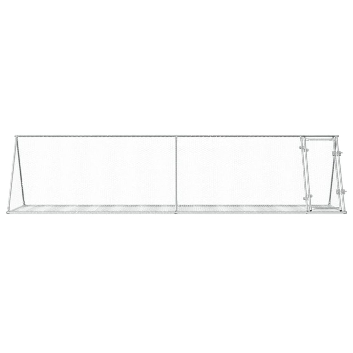 vidaXL Κλουβί Κουνελιών Ασημί 400x105x91 εκ. από Γαλβανισμένο Χάλυβα