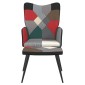 vidaXL Πολυθρόνα Relax Σχέδιο Patchwork Υφασμάτινη με Σκαμπό