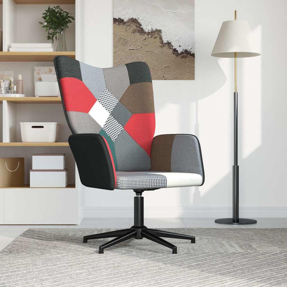 vidaXL Πολυθρόνα Relax Σχέδιο Patchwork Υφασμάτινη