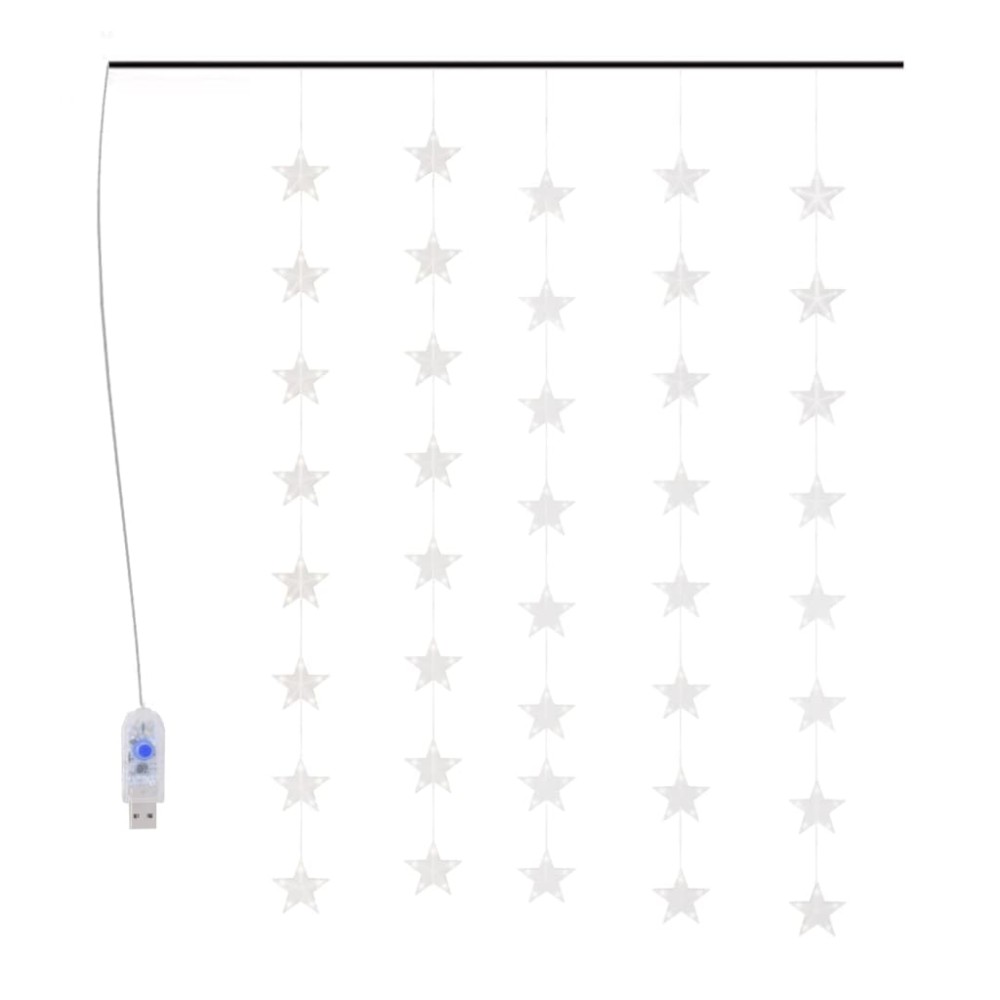 vidaXL Κουρτίνα LED Φωτάκια 200 LED Ψυχρό Λευκό με 8 Λειτουργίες