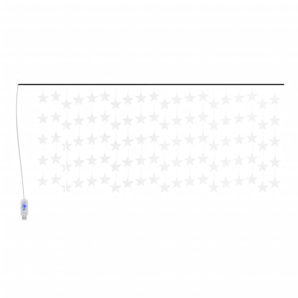 vidaXL Κουρτίνα LED Φωτάκια 500 LED Ψυχρό Λευκό με 8 Λειτουργίες