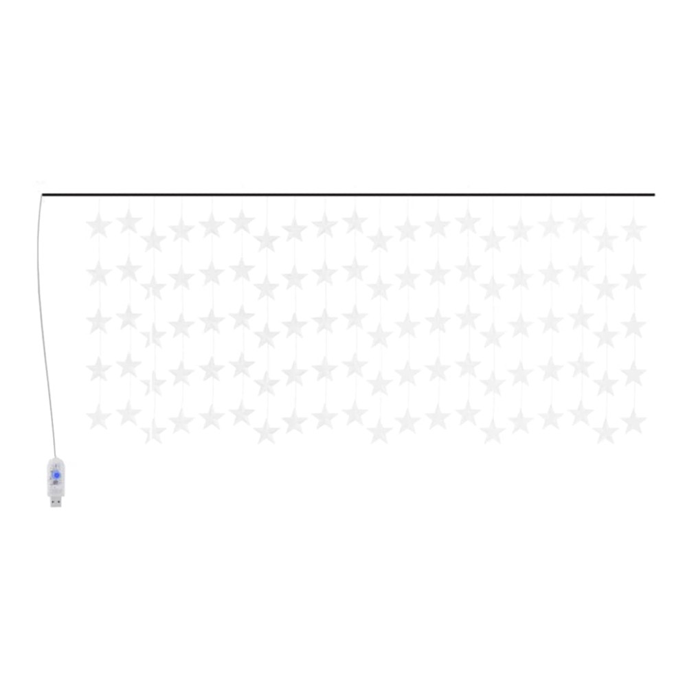 vidaXL Κουρτίνα LED Φωτάκια 500 LED Μπλε με 8 Λειτουργίες