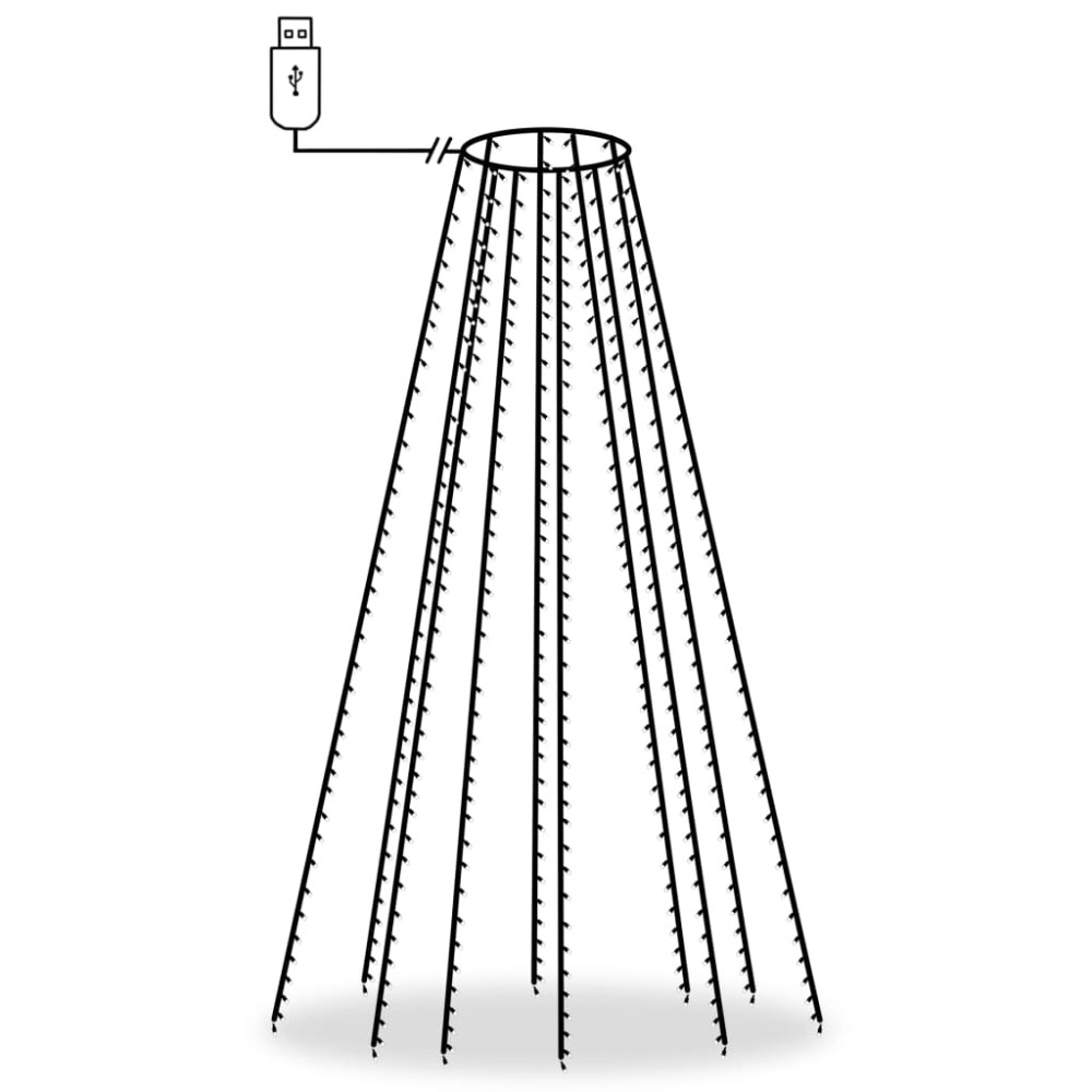 vidaXL Χριστουγεννιάτικα Λαμπάκια Χταπόδι 400 LED Μπλε 400 εκ.
