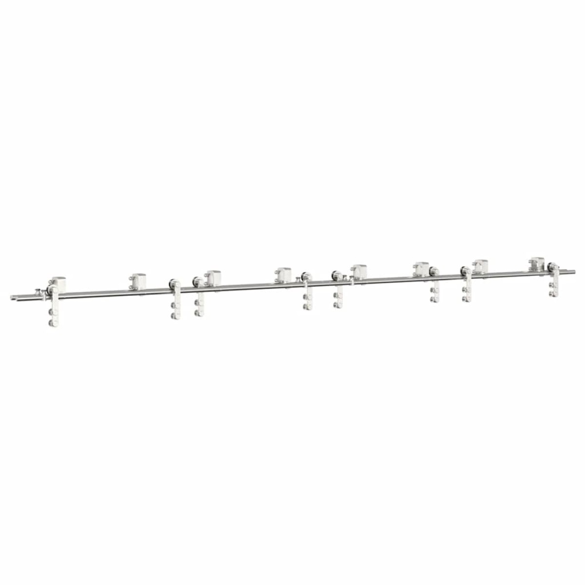 vidaXL Μηχανισμός Συρόμενης Μεσόπορτας Ασημί 366 εκ. Ανοξείδωτο Ατσάλι