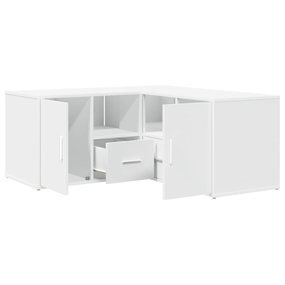 vidaXL Ντουλάπι Γωνιακό Λευκό 160x40x45 εκ. από Επεξ. Ξύλο