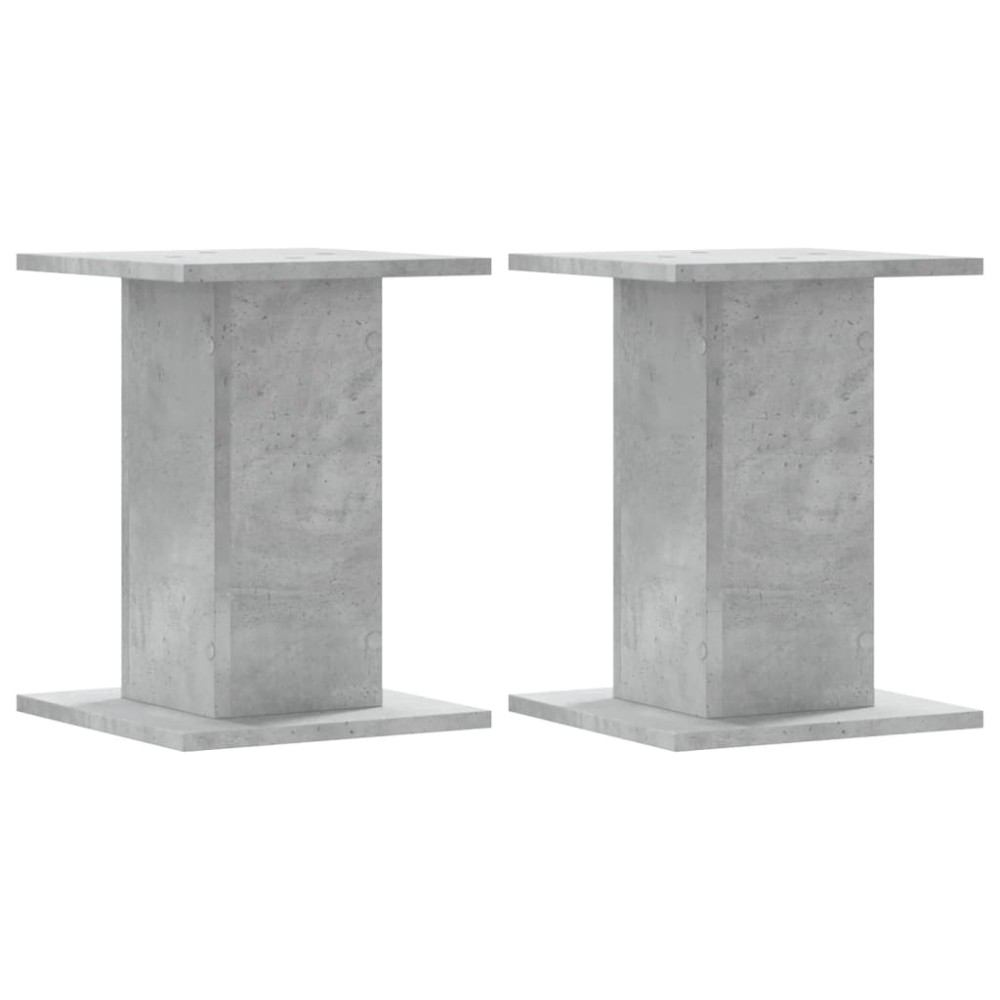 vidaXL Βάσεις Φυτών 2 τεμ. Γκρι Σκυρ. 30x30x40 εκ. Επεξεργασμένο Ξύλο