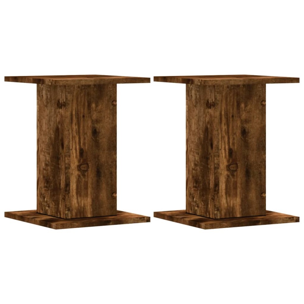 vidaXL Βάσεις Φυτών 2Τεμ. Καπνιστή Δρυς 30x30x40εκ. Επεξεργασμένο Ξύλο