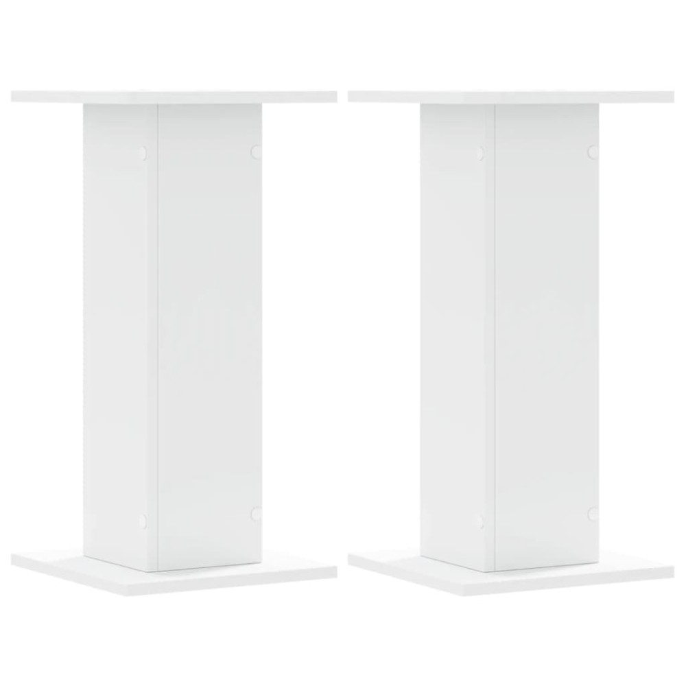 vidaXL Βάσεις Φυτών 2 τεμ. Λευκές 30x30x60 εκ. από Επεξεργασμένο Ξύλο