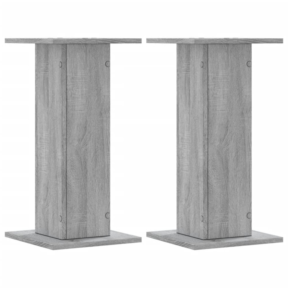 vidaXL Βάσεις Φυτών 2 Τεμ. Γκρι Sonoma 30x30x60 εκ. Επεξεργασμένο Ξύλο