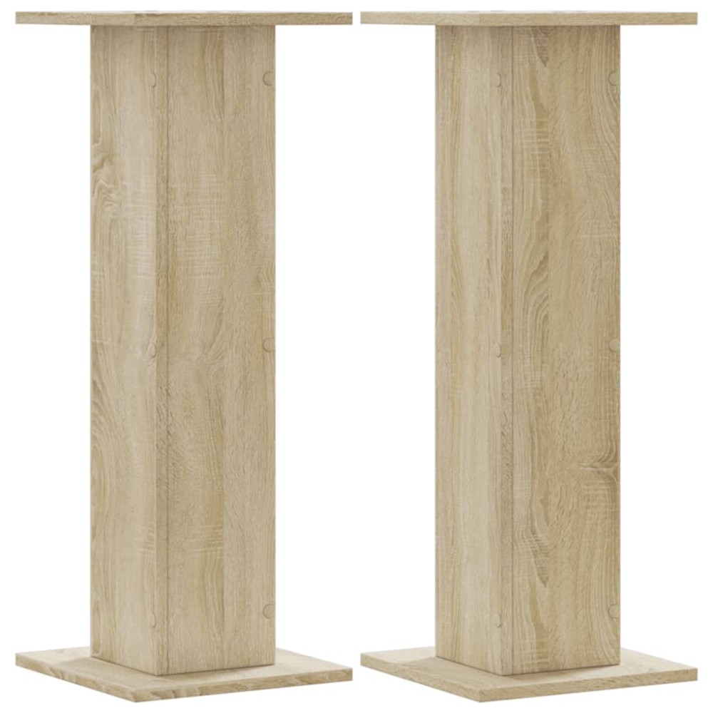 vidaXL Βάσεις Φυτών 2 Τεμ. Sonoma Δρυς 30x30x80 εκ. Επεξεργασμένο Ξύλο