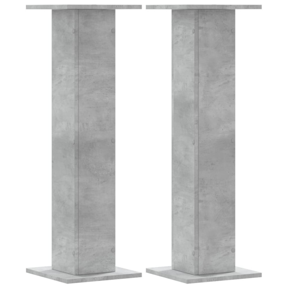 vidaXL Βάσεις Φυτών 2 τεμ. Γκρι Σκυρ. 30x30x95 εκ. Επεξεργασμένο Ξύλο