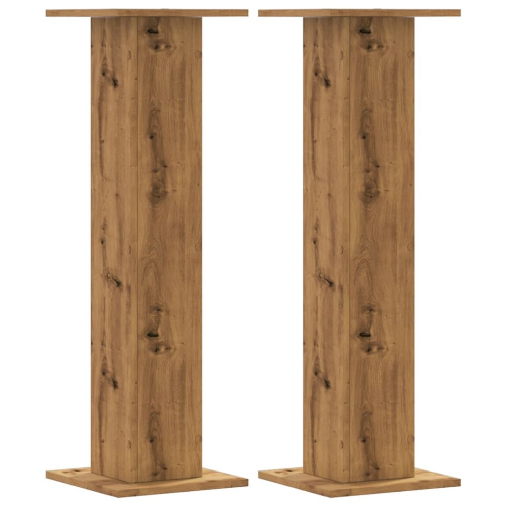 vidaXL Βάσεις Φυτών 2 τεμ. Αρτισιανή Δρυς 30x30x95 εκ. Επεξ. Ξύλο