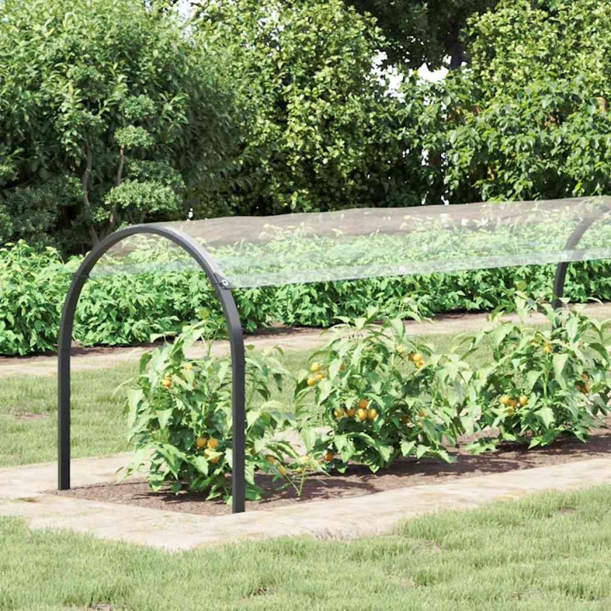vidaXL Κάλυμμα φυτών με οπές 1x10 m PVC