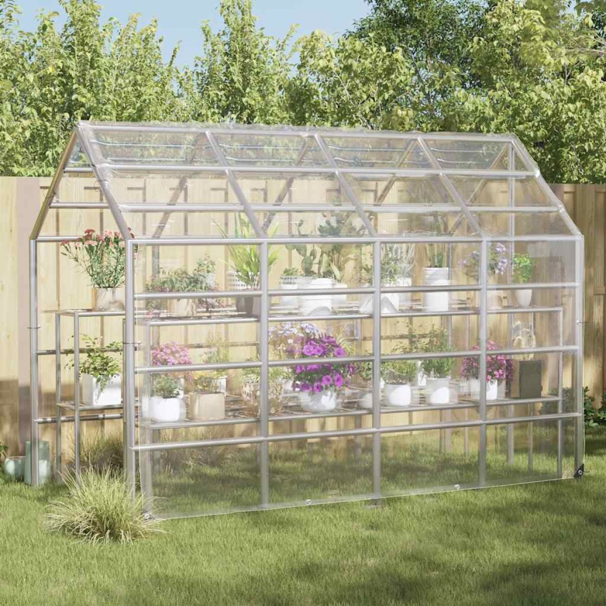 vidaXL Κάλυμμα φυτών με οπές 3x5 m PVC