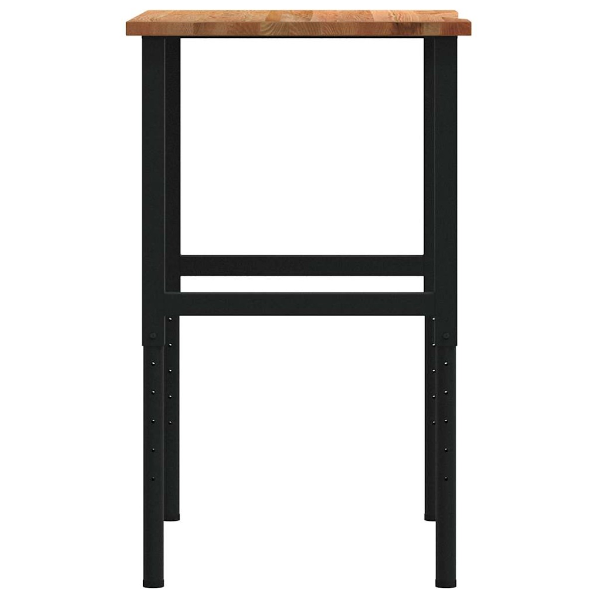 vidaXL Πάγκος Εργασίας Ανοιχτό Καφέ 80x60x(71,5-98) cm Μασίφ Ξύλο Δρυς
