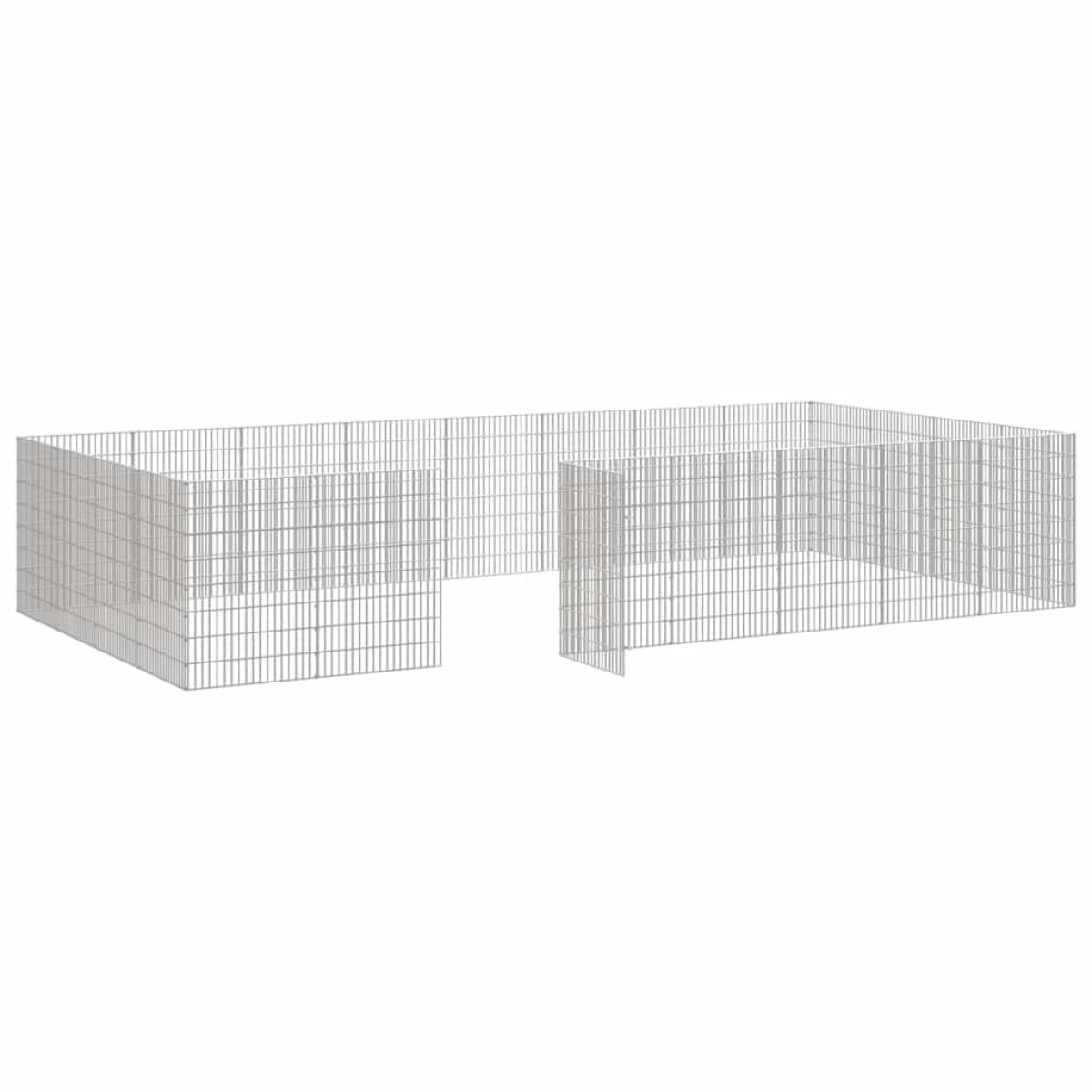 vidaXL Περίφραξη Ζώων Ελεύθερης Βοσκής 24 Πάνελ 54x80 εκ. Γαλβ. Σίδερο