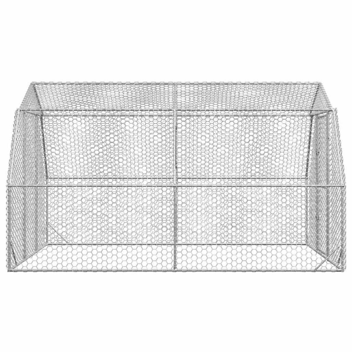 vidaXL Chicken Run 2,5x4x2,25 m Γαλβανισμένος χάλυβας