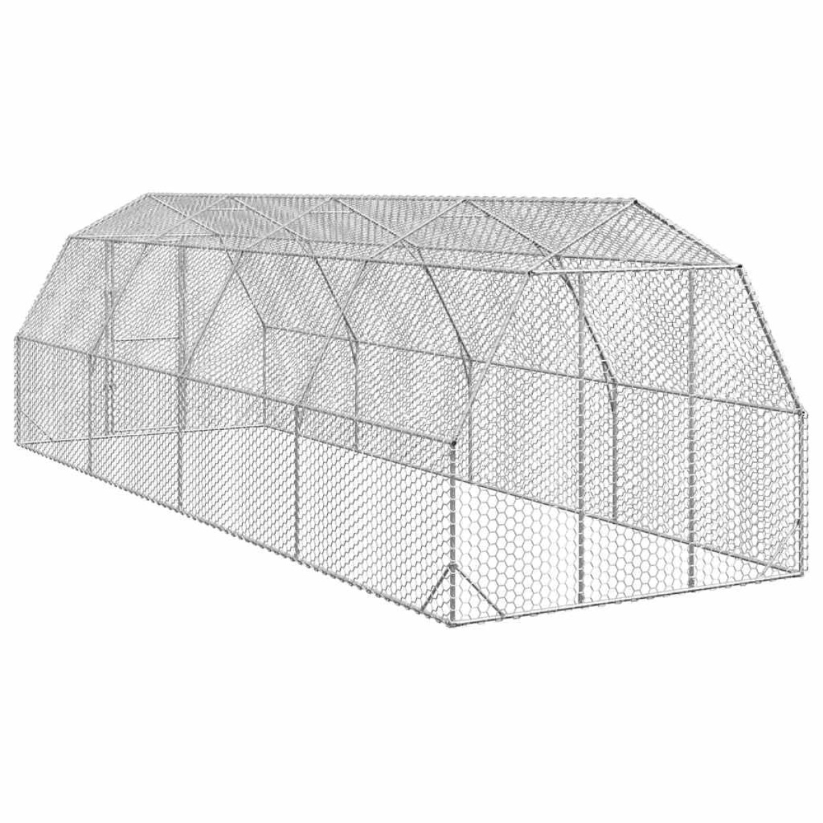 vidaXL Τρέξιμο για κοτόπουλα 2,5x8x2,25 μ. από Γαλβ. Χάλυβα