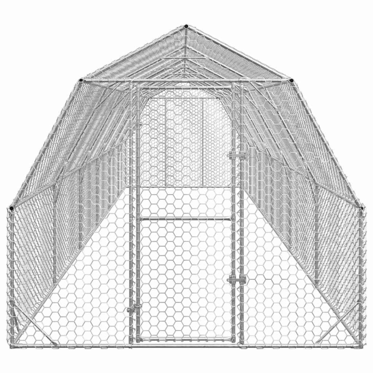 vidaXL Τρέξιμο για κοτόπουλα 2,5x12x2,25 μ. από Γαλβ. Χάλυβα