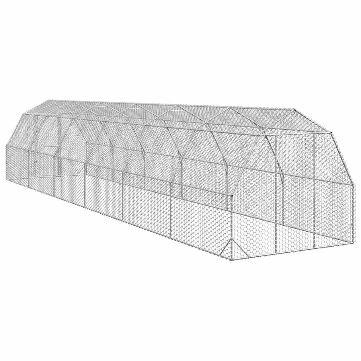 vidaXL Τρέξιμο για κοτόπουλα 2,5x12x2,25 μ. από Γαλβ. Χάλυβα