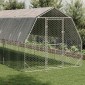 vidaXL Τρέξιμο για κοτόπουλα με οροφή 2,5x8x2,25 μ. από Γαλβ. Χάλυβα