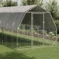 vidaXL Τρέξιμο για κοτόπουλα με οροφή 2,5x10x2,25 μ. από Γαλβ. Χάλυβα