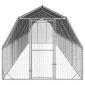 vidaXL Τρέξιμο για κοτόπουλα με οροφή 2,5x12x2,25 μ. από Γαλβ. Χάλυβα