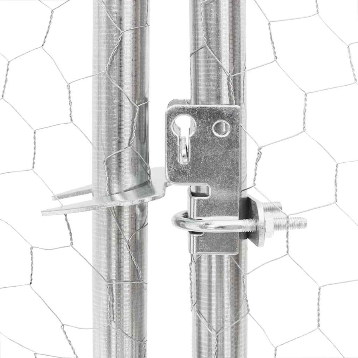 vidaXL Τρέξιμο για κοτόπουλα με οροφή 2,5x12x2,25 μ. από Γαλβ. Χάλυβα