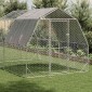 vidaXL Τρέξιμο για κοτόπουλα με οροφή 2,5x4x2,25 μ. από Γαλβ. Χάλυβα