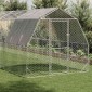 vidaXL Τρέξιμο για κοτόπουλα με οροφή 2,5x12x2,25 μ. από Γαλβ. Χάλυβα