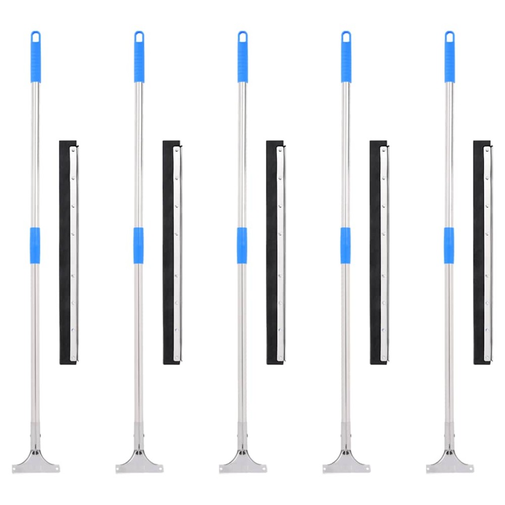 vidaXL Σκούπες δαπέδου 5 τεμ. 60x122,5 εκ. από Ατσάλι και Καουτσούκ