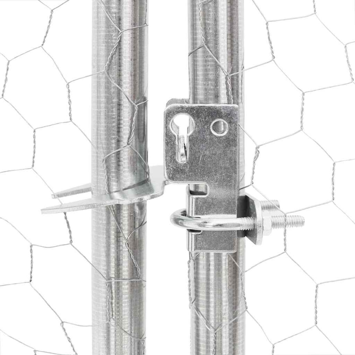 vidaXL Κλουβί Σκύλου Εξωτερ. Χώρου με τρεχάλα 6x3x1,9μ. Γαλβαν. Ατσάλι