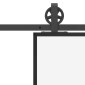 vidaXL Συρόμενη πόρτα με σετ υλικού 102x205 cm ESG Γυαλί&Αλουμίνιο