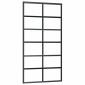vidaXL Συρόμενη πόρτα με σετ υλικού 102x205 cm ESG Γυαλί&Αλουμίνιο